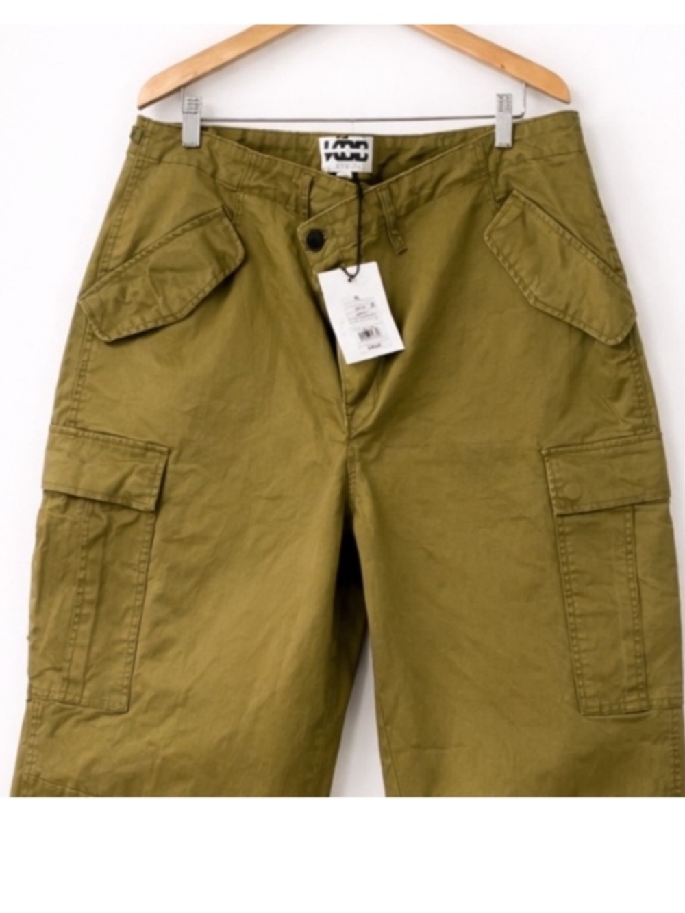 NWT KBB by KAHLANA Women's Mid-Rise Straight Leg 'The Cargo Jogger' - Tan S - Picture 8 of 12